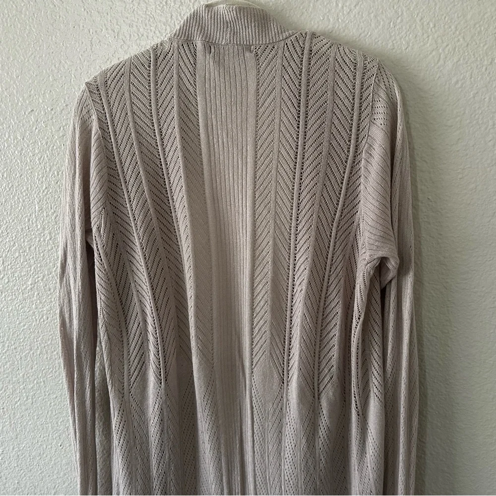Belldini | Neutral Taupe Open-Front Knit Cardigan Size XL - Picture 7 of 8